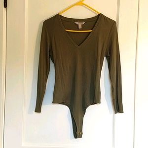 Banana Republic olive green bodysuit, long sleeves